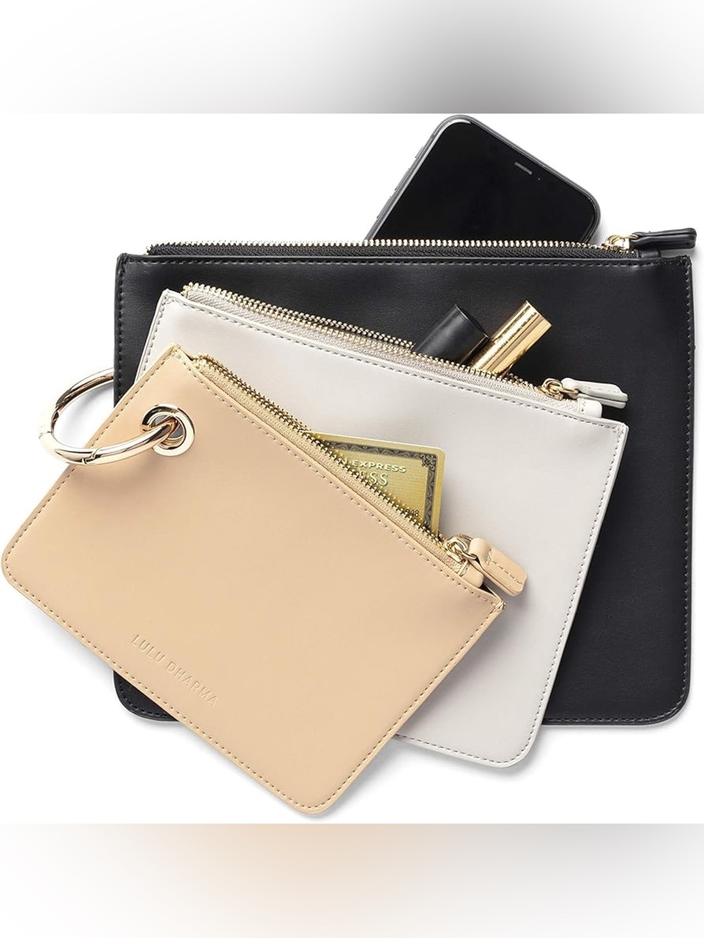 Lulu Dharma clutch trio Vegas leather